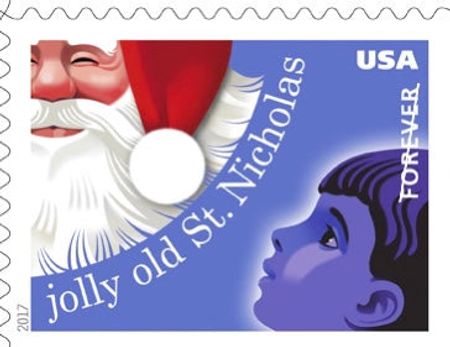 100 Santa Forever Postage Stamps // Jolly Old St. Nicholas // Santa Claus Forever Stamps for Mailing
